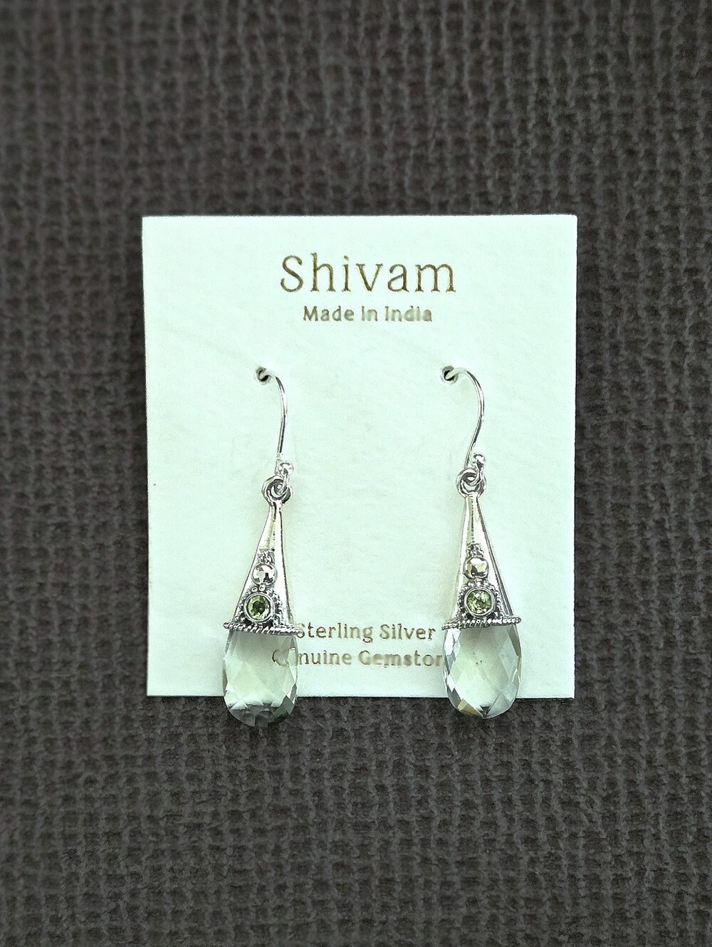 Shivam Green💚 Amethyst Teardrop💧Earrings